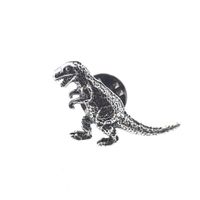 Silver Dinosaur Button | T-Rex