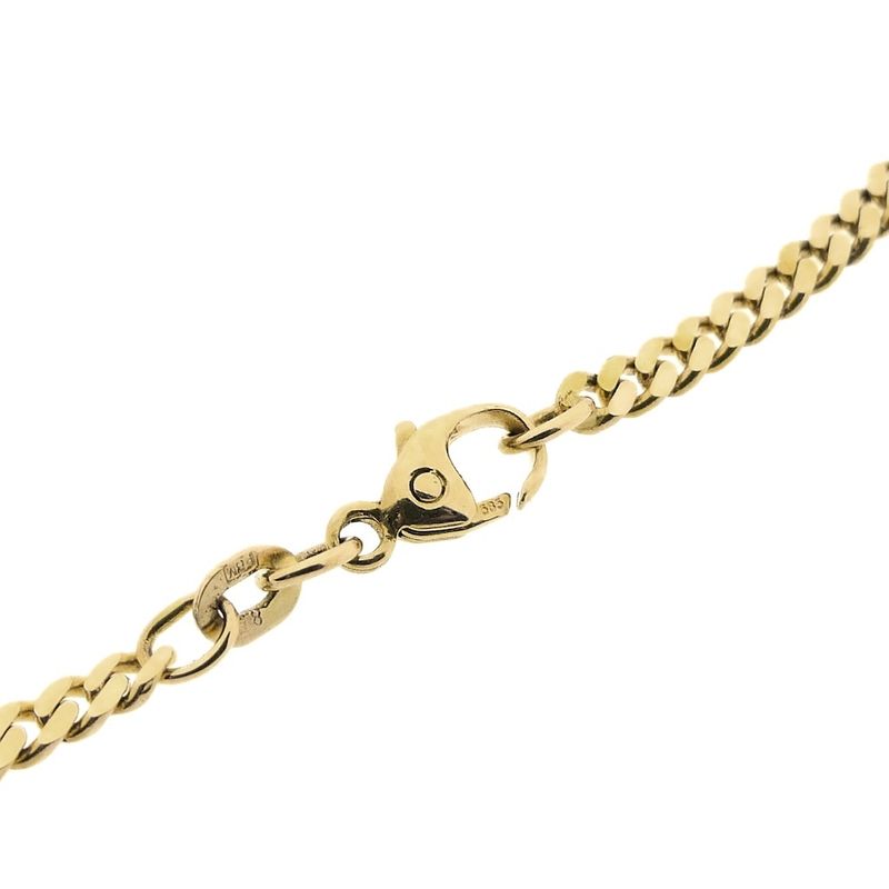 Image 4 of Gold flat gourmet link chain | 41 cm
