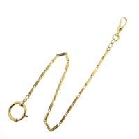 Vintage gold watch chain; Chatelaine (for a pocket watch) | 27.5 cm