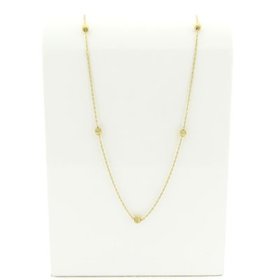 Image 1 of Golden twisted link chain with balls.