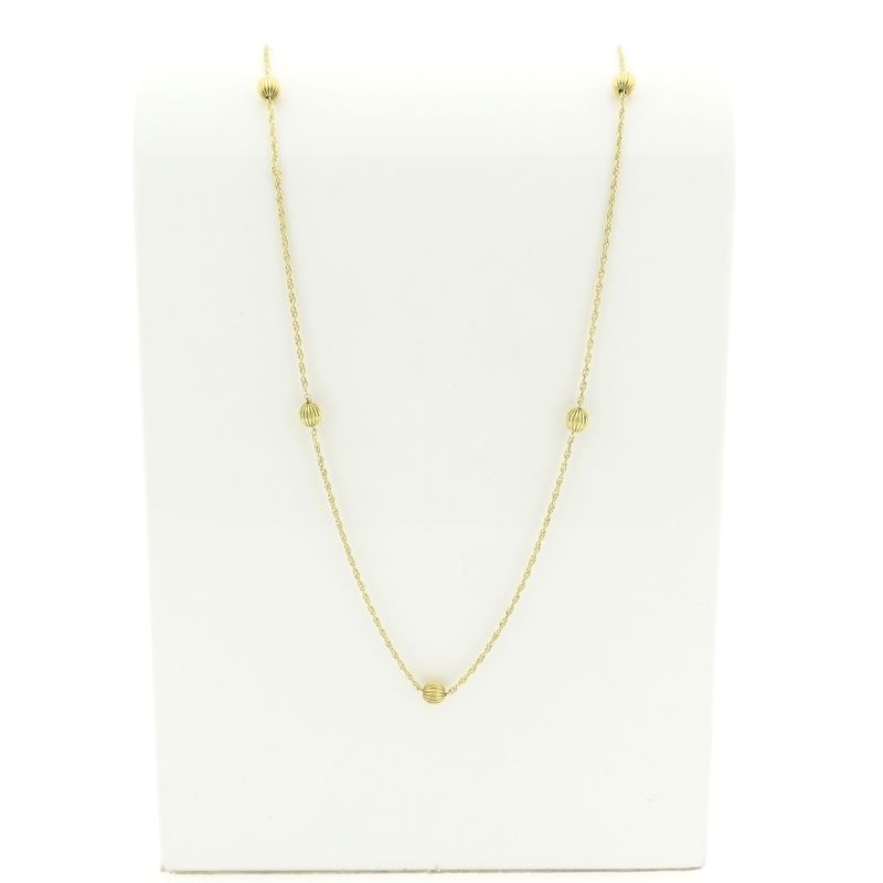 Image 1 of Golden twisted link chain with balls.