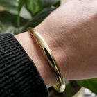 Image 2 of Gold smooth slave bracelet | Ø 65 mm