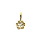 Image 1 of Gold minimalist pendant with diamond; 0.01 ct.