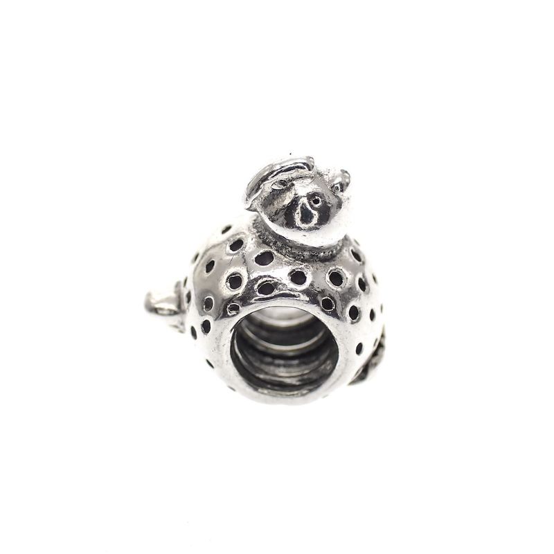 Image 4 of Pandora charm; Silver; Bird