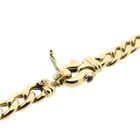 Image 11 of Gold gourmet link necklace with sapphire