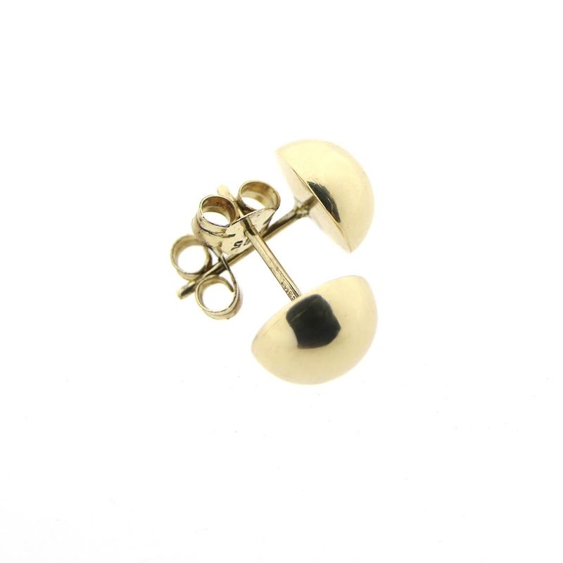 Image 5 of Gold stud earrings with round button