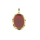 Image 3 of Vintage gold pendant with carnelian