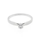 Image 7 of White gold solitaire ring with diamond | 0.10 ct.