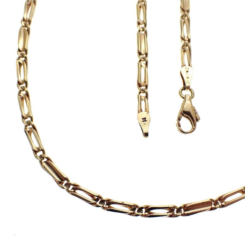 Image 4 of Solid gold fantasy link necklace | 56 cm