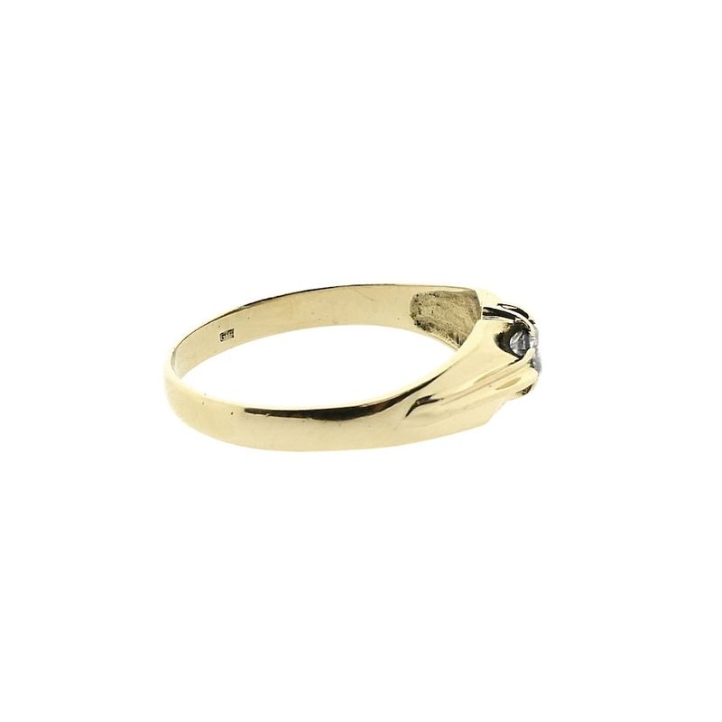 Image 5 of Gold solitaire ring with zirconia