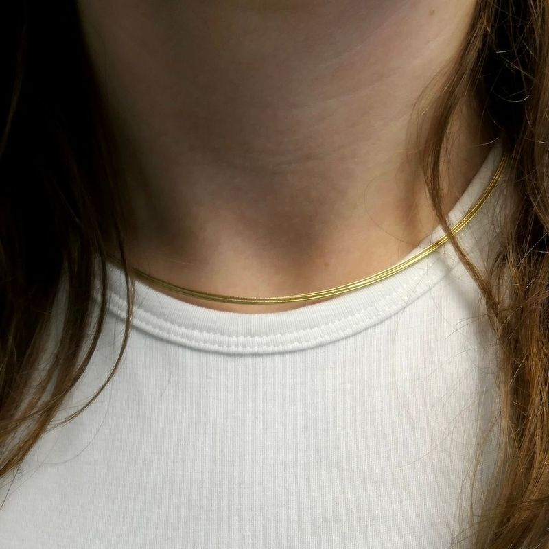 Image 8 of Gold cable choker