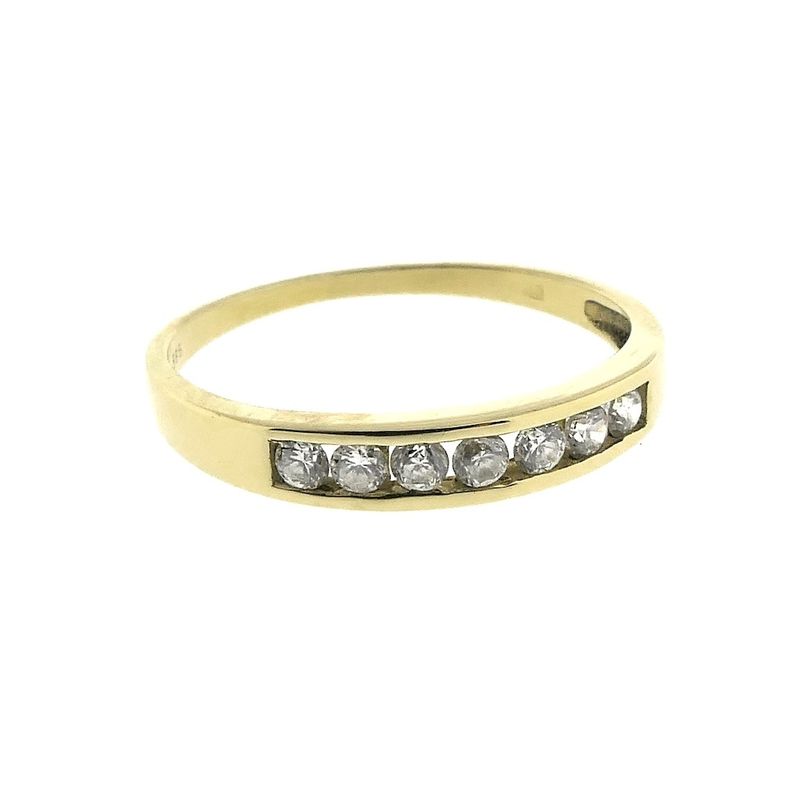 Image 8 of Gold ring/sliding ring with zirconia