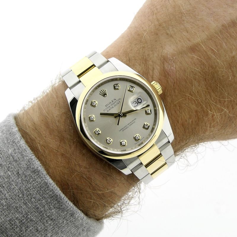 Image 9 of Rolex Datejust 116203; Automatic watch with diamond dial