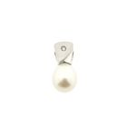 Image 1 of White gold pendant with pearl and diamond; 0.02 ct.