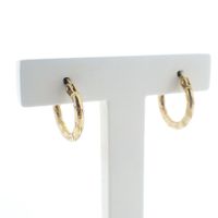 18K Two-tone gold earrings | Ø 14 mm