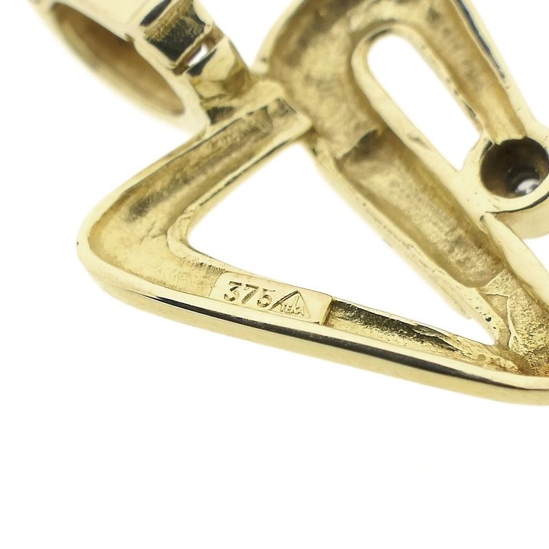 Image 8 of 9 carat abstract pendant with diamond; 0.01 ct.