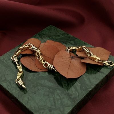 Two-tone gold Monte Carlo link bracelet | 21 cm Image 2 of Two-tone gold Monte Carlo link bracelet | 21 cm