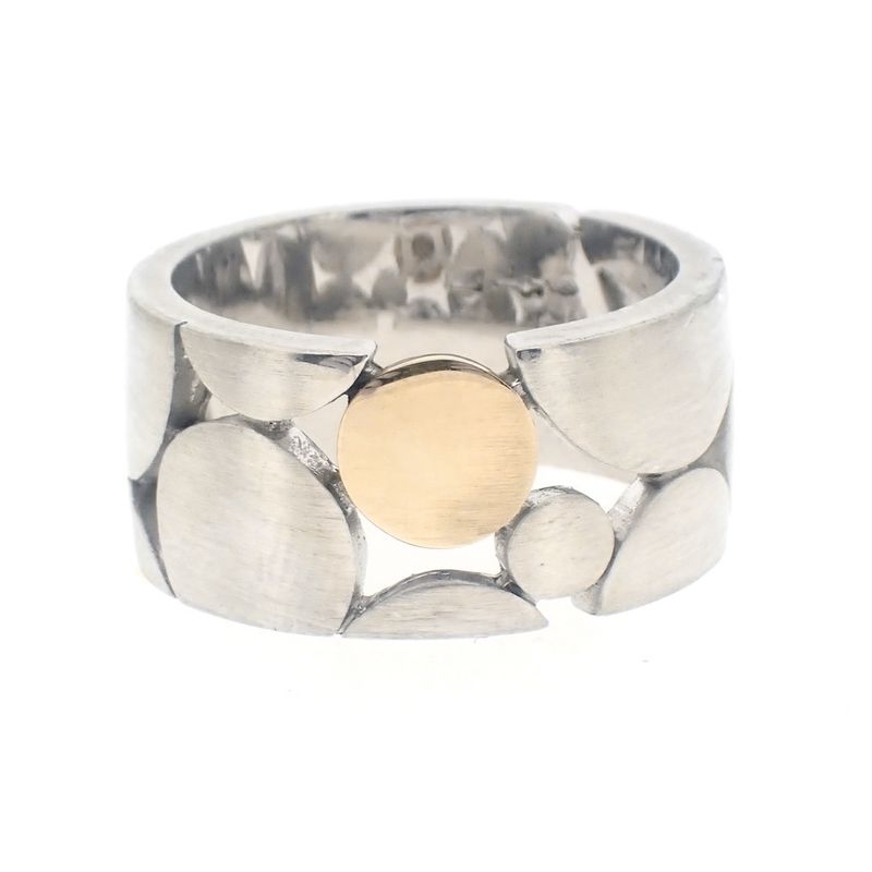 Image 9 of Silver ring with gold circle | Breuning