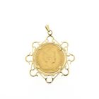 Image 1 of Gold pendant of 10 guilder coin Queen Wilhelmina 1917