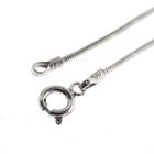 Image 8 of White gold snake link chain | 45 cm