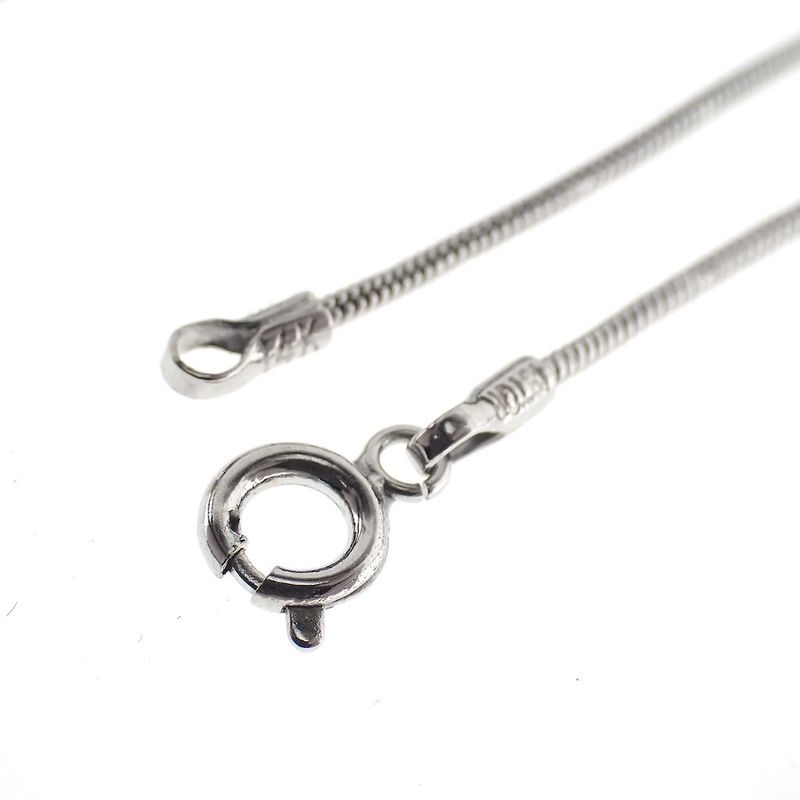 Image 8 of White gold snake link chain | 45 cm