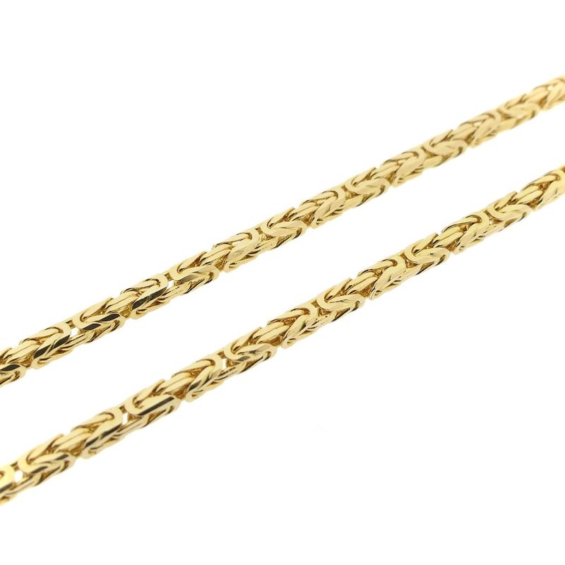 Image 7 of Gold square king chain | 60 cm