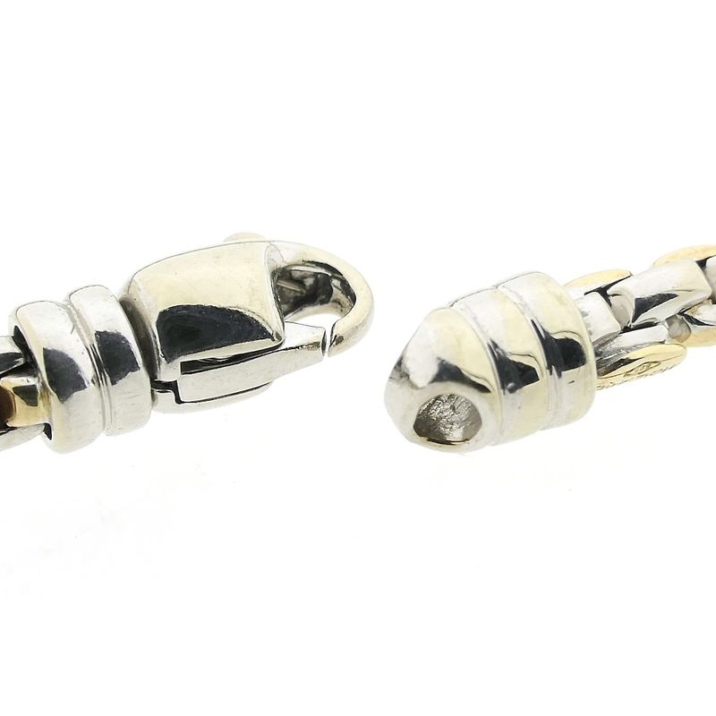 Image 6 of Two-tone gold anchor link necklace | 45.5 cm