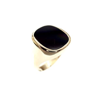 Image 1 of Gold signet ring with onyx | Men