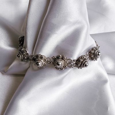 Image 2 of Vintage silver bracelet with Zeeland buttons | 18.5 cm