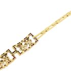 Image 11 of Gold link bracelet with ruby ​​and diamonds; 0.89 ct.