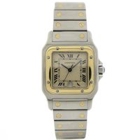 Cartier Santos Galbee; Gold/steel unisex watch
