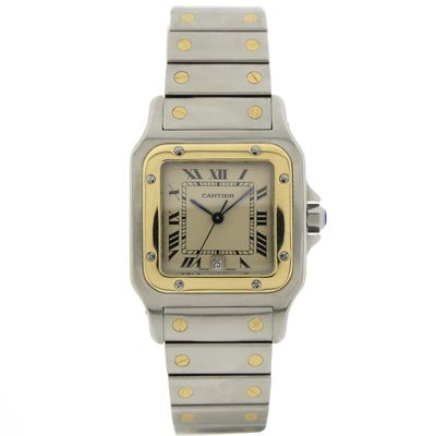 Image 1 of Cartier Santos Galbee; Gold/steel unisex watch