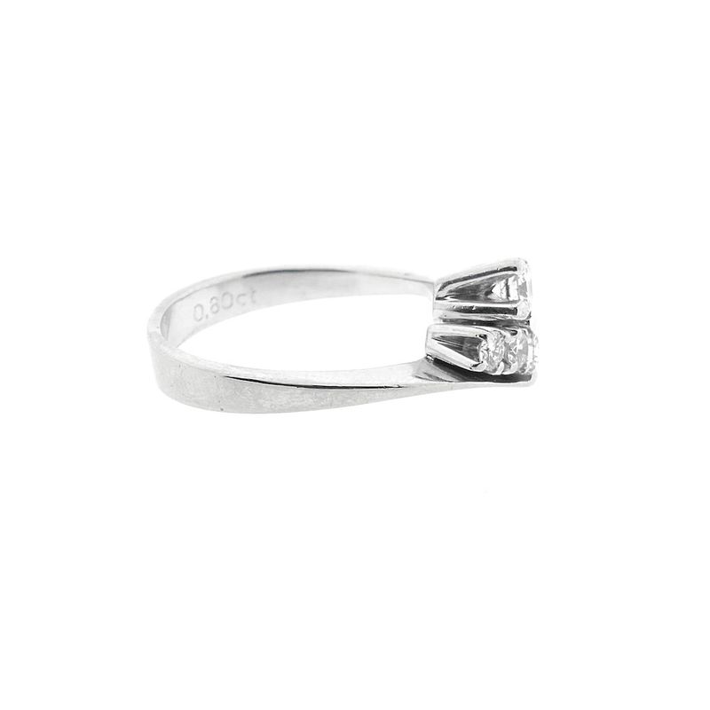 Image 6 of White gold ring with diamond 0.80 ct.