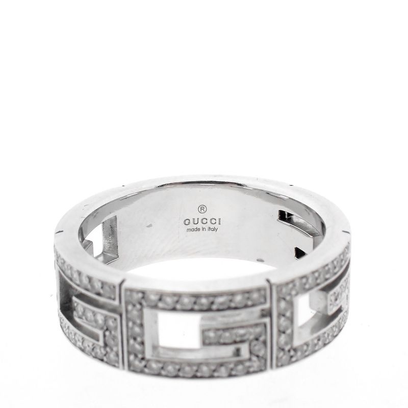 Image 7 of GUCCI white gold ring with 0.36 ct. diamonds