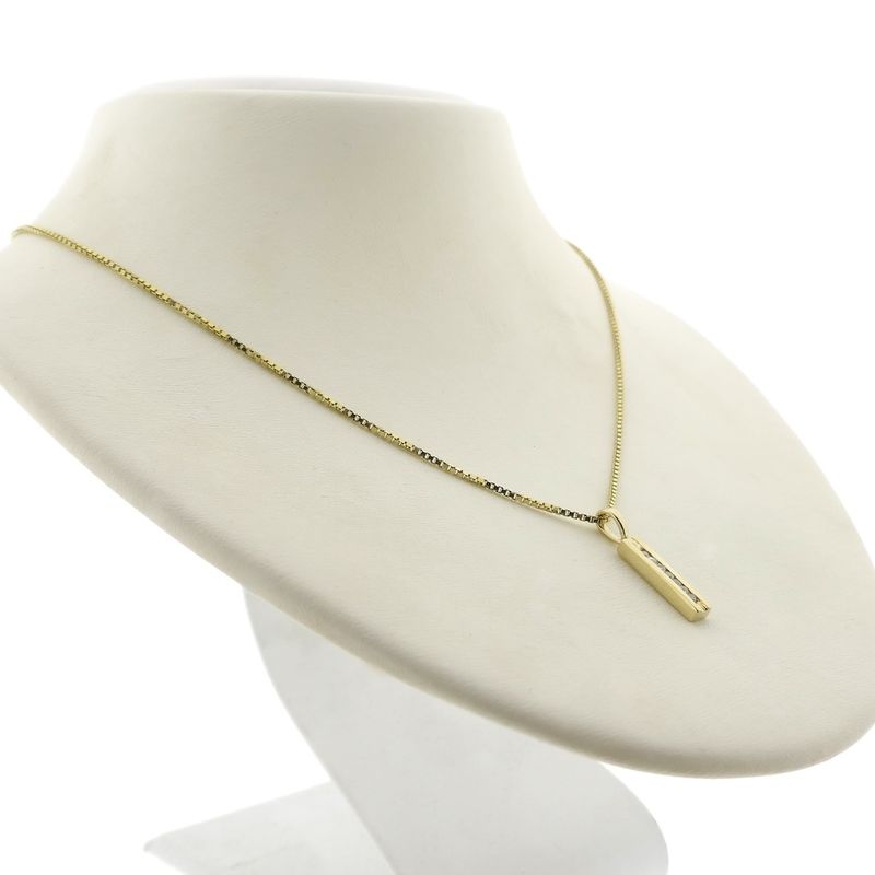 Image 6 of Gold minimalist pendant with zirconia
