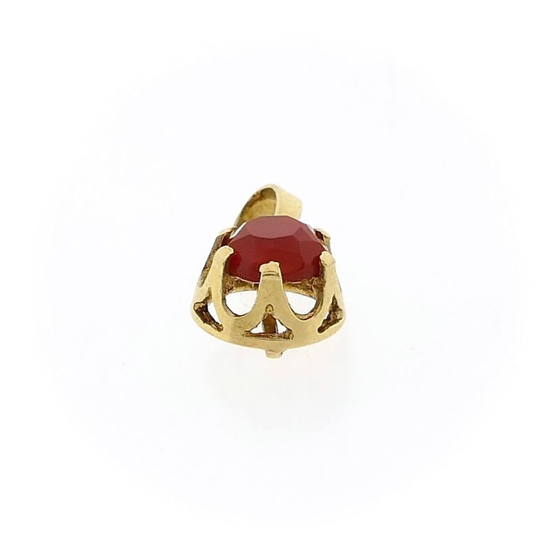 Image 9 of 14K Gold Pendant with Carnelian