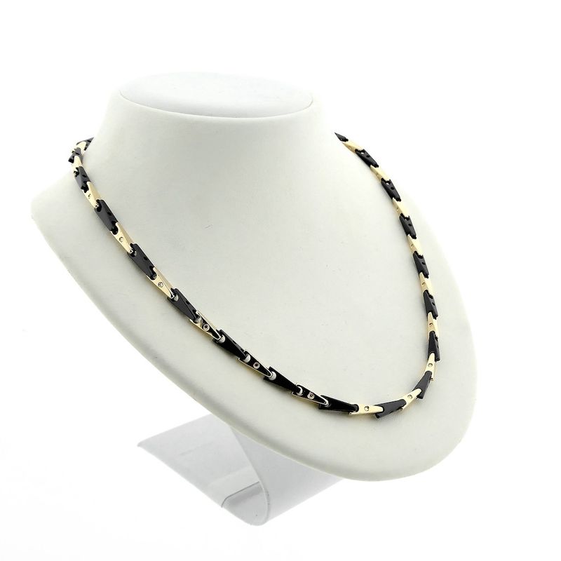 Image 5 of 18 ct. Rose gold chain; Baraka - Cyborg Ceramic | 57 cm