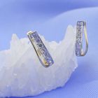 Image 2 of Gold stud earrings with zirconia