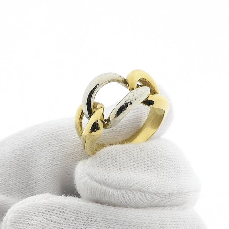 Image 7 of Two-tone gold link ring