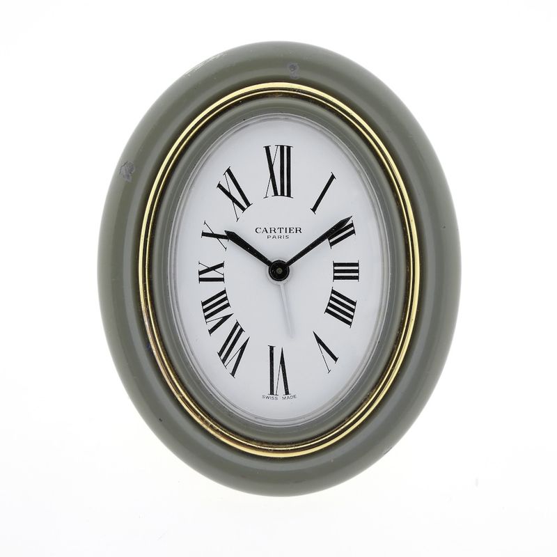 Image 1 of Cartier Baignoire; Mechanische tafelklok/wekker/bureauklok