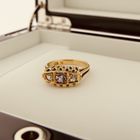 Image 7 of Gold ring with colored zirconia