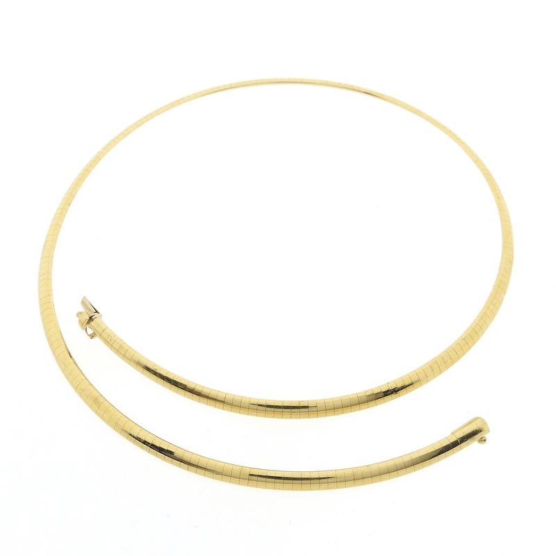 Image 8 of Gold Omega link necklace | 43 cm