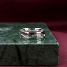 Image 2 of White gold (wedding) ring with diamond; 0.01 ct.