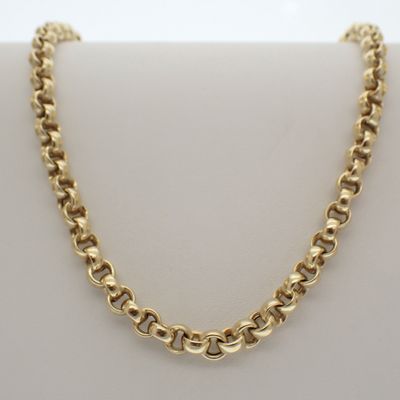 Image 1 of Gold jasseron link necklace | 43 cm