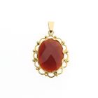 Image 1 of Gold pendant with carnelian | Vintage