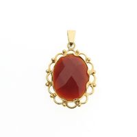 Gold pendant with carnelian | Vintage