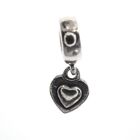 Image 3 of Pandora charm; Silver; Hanging Heart