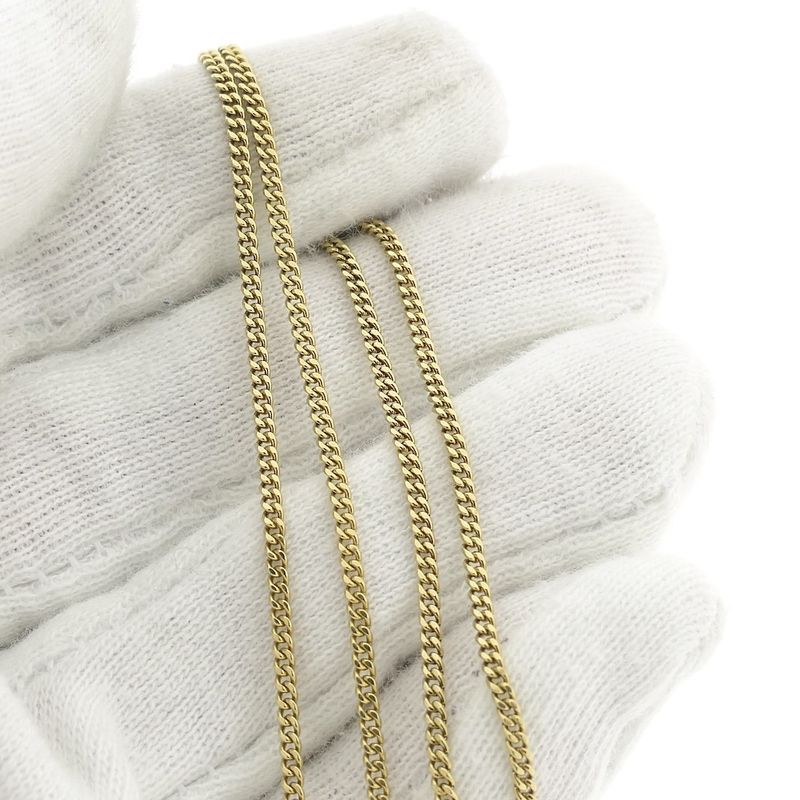 Image 7 of Gold gourmet link chain | 47 cm