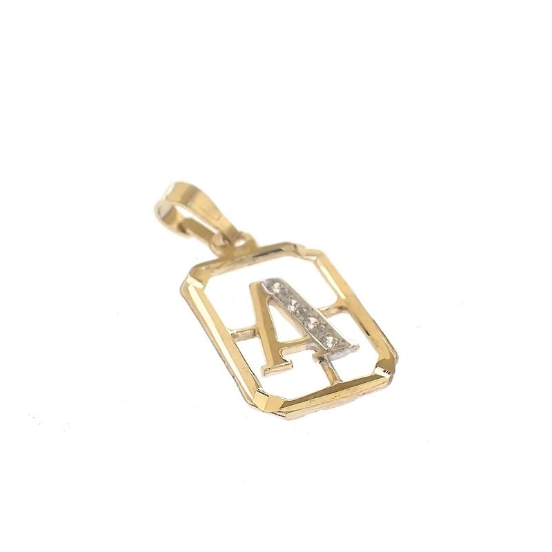 Image 3 of Gold pendant of the letter A