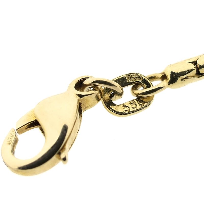 Image 8 of Two-tone gold necklace with a fixed pendant and a 0.03 ct. diamond | 43.5 cm